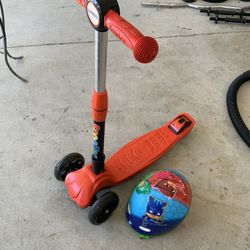 Kids Scooter And Helmet/ nice Condition 