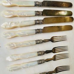 Mother Of Pearl, Silverware,, Collectibles