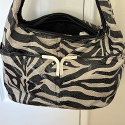 Ladies Animal Pattern Large Handbag  With Metal Decorations 