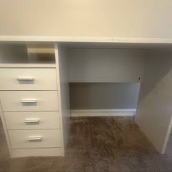 All White Desk
