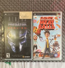 Alien Vs Predator And Cloudy With A Chance Of Meatballs PSP Games