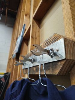 Custom Wrench coat hanger/ key holder