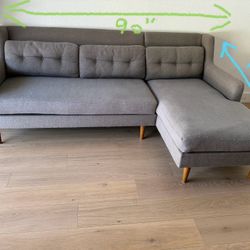 West Elm Chaise Sectional Sofa