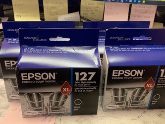 4 Brand New EPSON 127XL Black Ink Cartriges