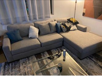 Grey custom sectional couch