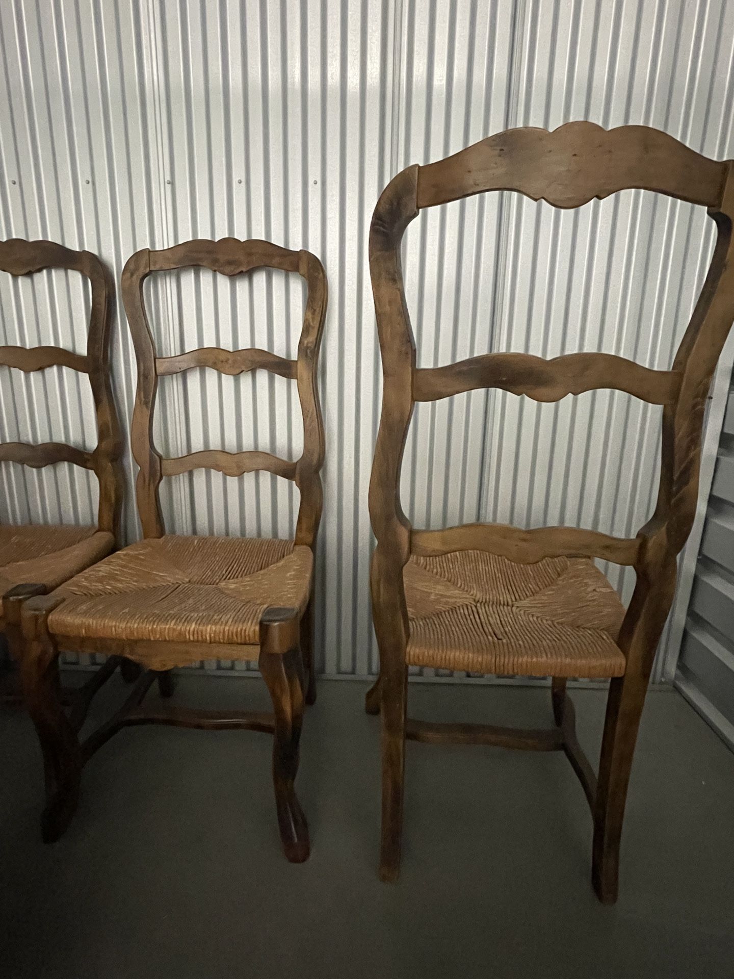 6 Rush Seat Dining room Chairs