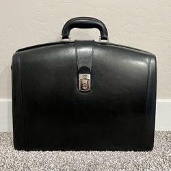 BOSCA ‘Partners’ Black Leather Large Business Briefcase