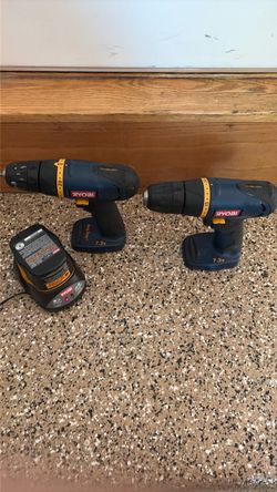 7.2 V Ryobi drill set with battery and charger