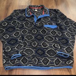 Patagonia Mens Synchilla Snap-T Fleece Pullover Aztec Sz 2XL Rare
