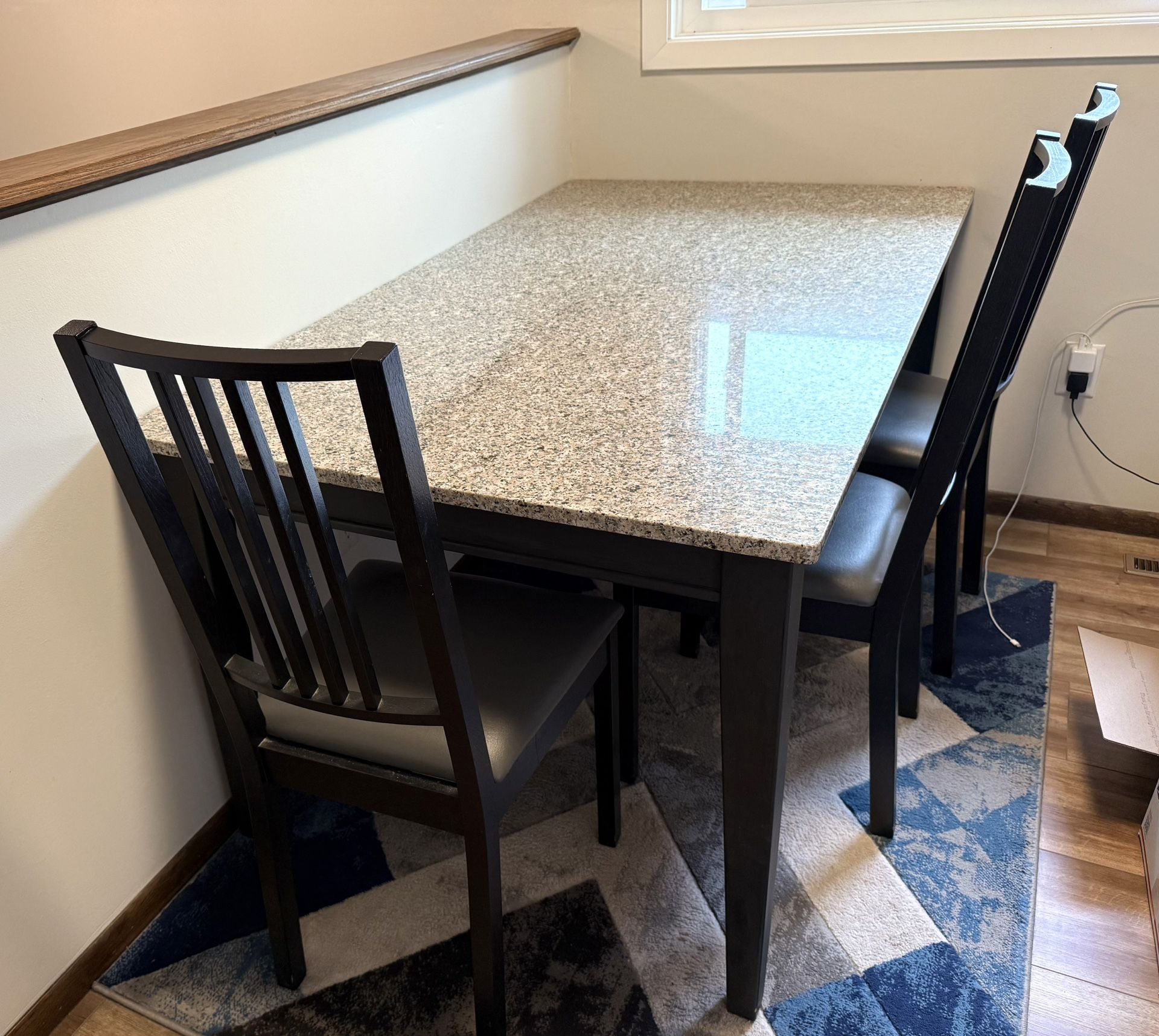 Beautiful Granite Table and 4 Chairs