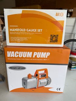 Vacuum Pump and Manifold Gauge Set