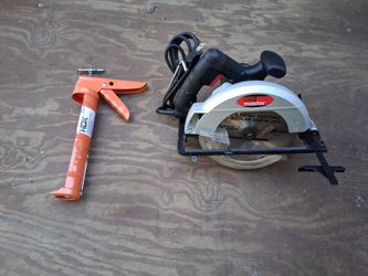 Drill master circular saw 7-1/4"+Hdx Caulk Gun "Package Deal Only" Yes Available