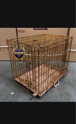 Dog crate wire folding size 24” inch small with grid and tray