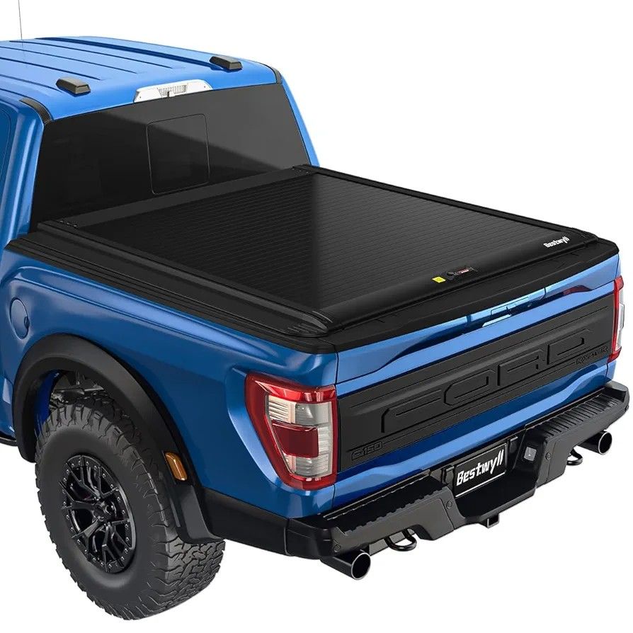 Retractable Hard Tonneau Cover – Fits 2015-2025 Ford F-150 5.5’ (66”) Truck Bed (incl. Raptor/Lightning) – with Mechanical Lock & T-Slot | K22 | Matte