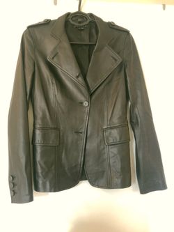 THEORY Black Persia Genuine Leather Jacket, size 4