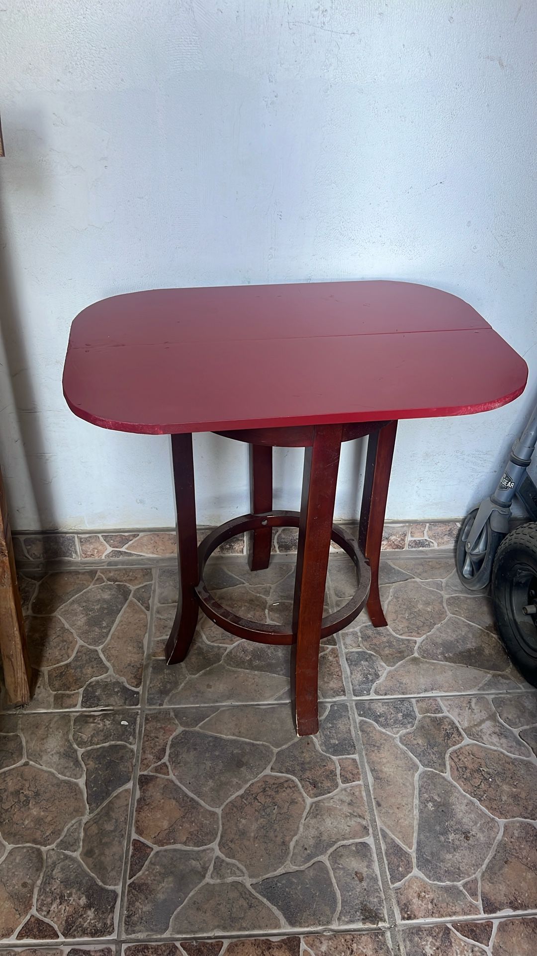 Two Red Side Tables