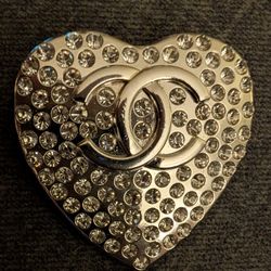 CC HEART BROOCH