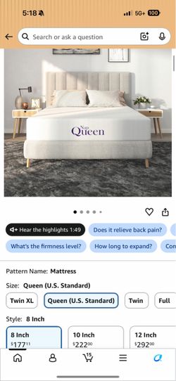 8 Inch Queen Size Mattress - NapQueen (need gone today 8/10)