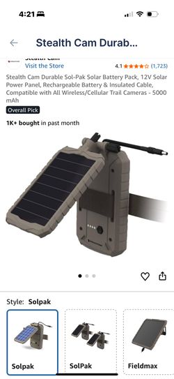 Stealth Trail Cam And Solar Charger