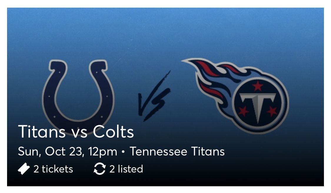 Titans vs Colts