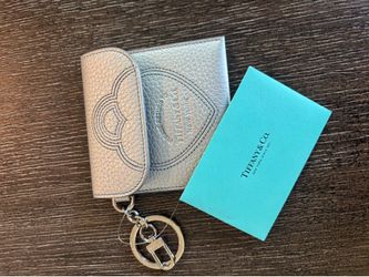 Silver Tiffany and Co Return to Tiffany Heart fold over wallet.