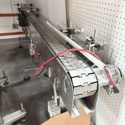 10 Ft Motorized Conveyor Belt - Stainless Steel