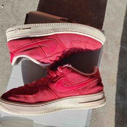 Rare Vintage 2015 Nike Air Force 1 Low “University Red Suede” 5Y/6½W 