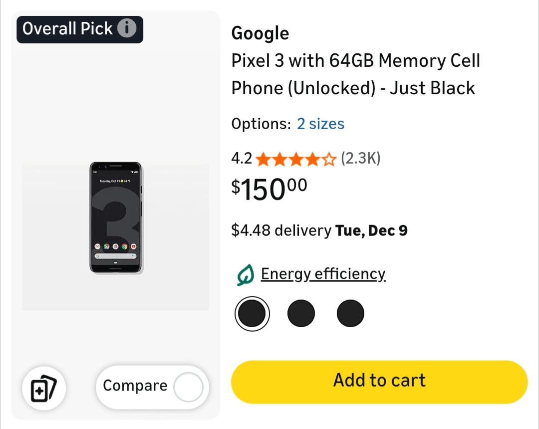 Google Pixel 3 64GB Unlocked