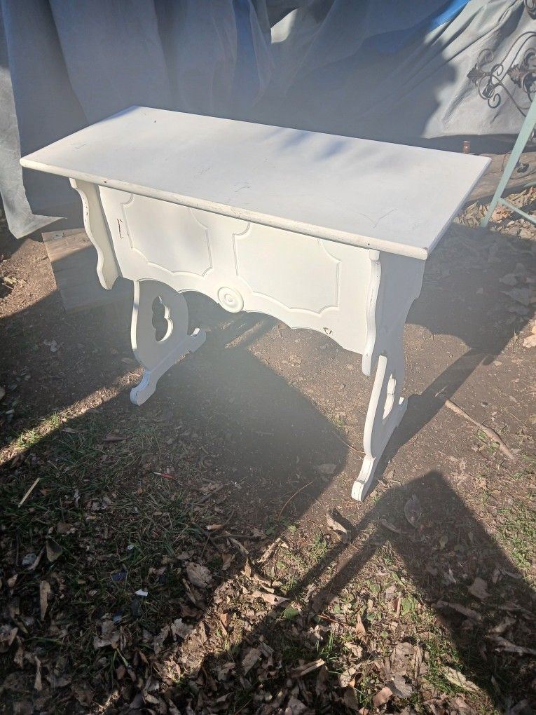 Solid Wooden Table With A Shelf