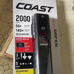 COAST Slayer Ultra 2000 Lumens Rechargeable Flashlight