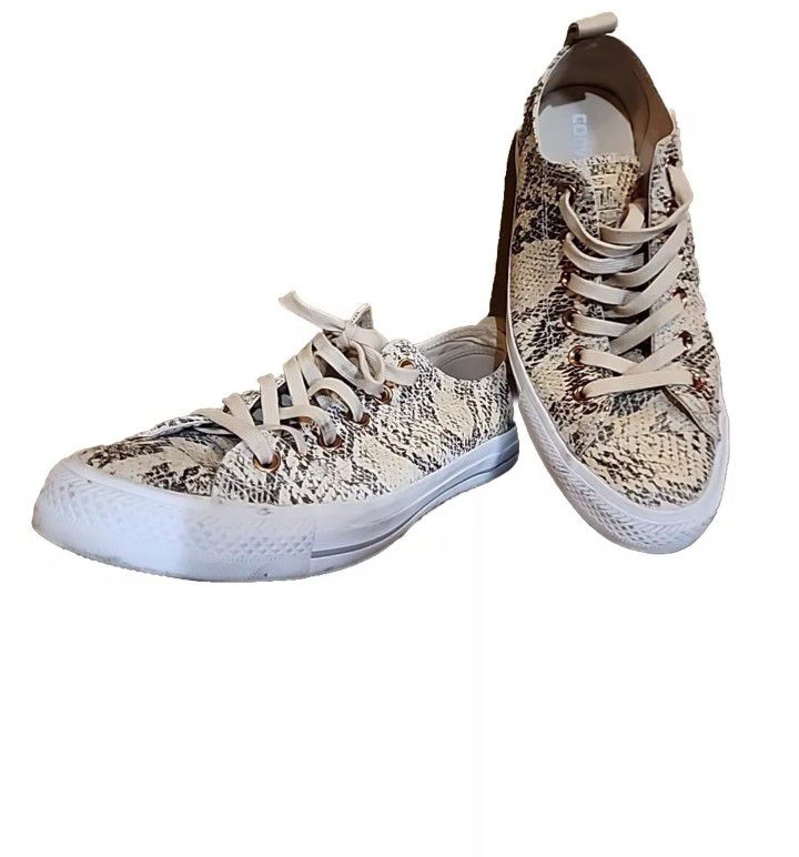 Converse Shoes Chuck Taylor All Star Lift Womens 9 Snake Print Walking Sneakers