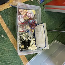 Large Container Of Pool Parts And Accessories 