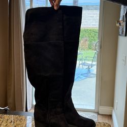 Suede Thigh High Boots