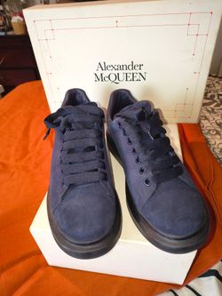 Alexander McQueen blue suede sneakers 9.5