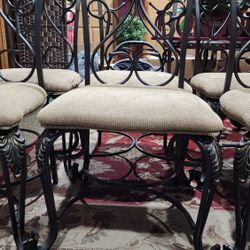 Set of 4 Ashley Furniture Metal Dining Chairs