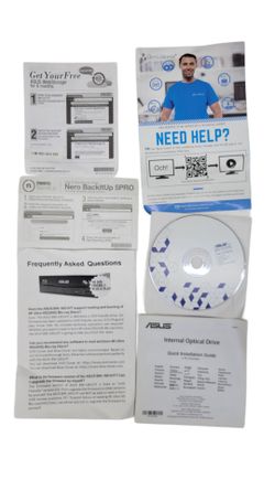 ASUS BW-16D1HT Blu-ray Software Disc BD Suite Manual & Documentation Pack