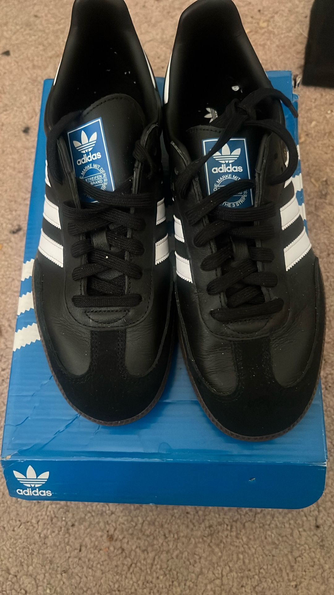 adidas of samba black and white