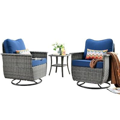 Patio Swivel Rocking Chairs Brand New Patio Furniture Set Patio Outdoor Sofa Set Patio Rocking Chairs Patio Swivel Chairs Three Piece Set New 