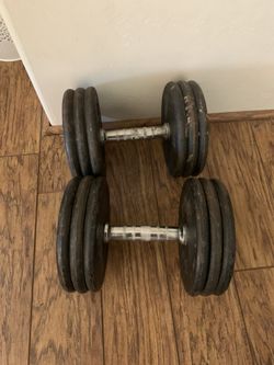 60 pound dumbbells. Gym quality.