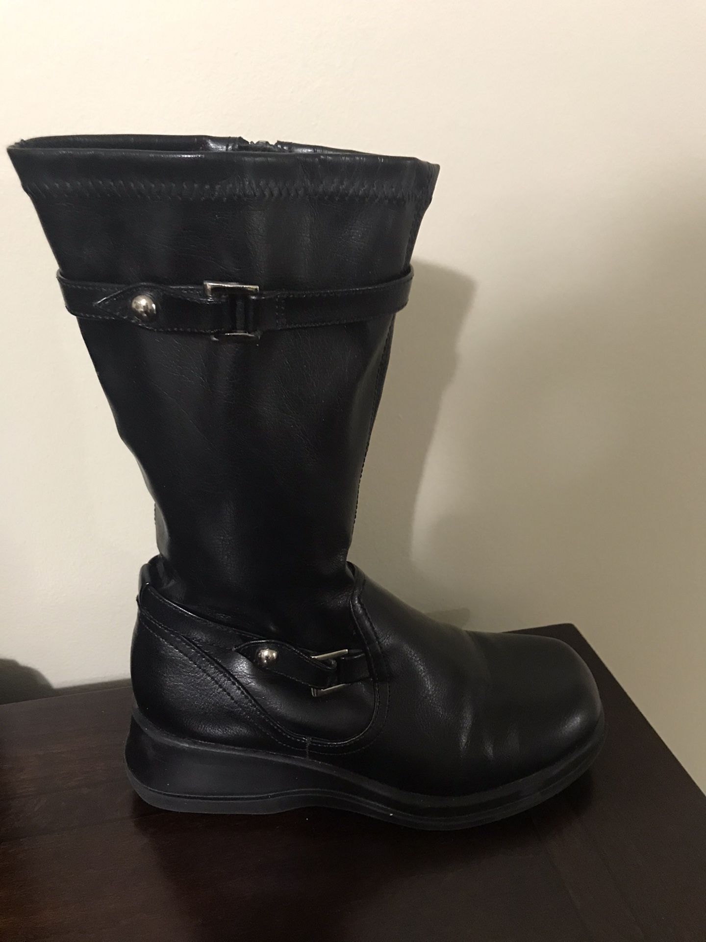 Girls Smart Fits Black Boots Size 13 1/2