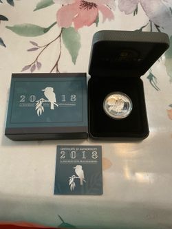 2018 Kookaburra HIGH RELIEF SILVER proof coin
