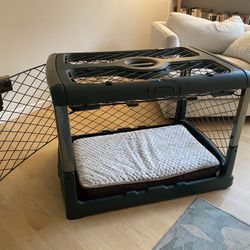 DIGGS DOG CRATE - Forest Green - MED