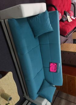 2017 blue sofa and loveseat
