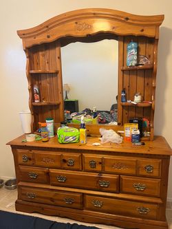 Solid wood dresser