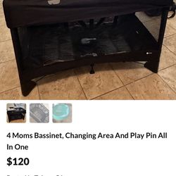 Just For Moms Changing Table, Bassinet, Playpen All In One