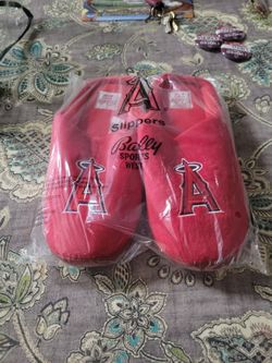 LAA Angel's MLB Baseball red Logo Slippers