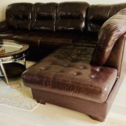 Leather Sectional Couch 