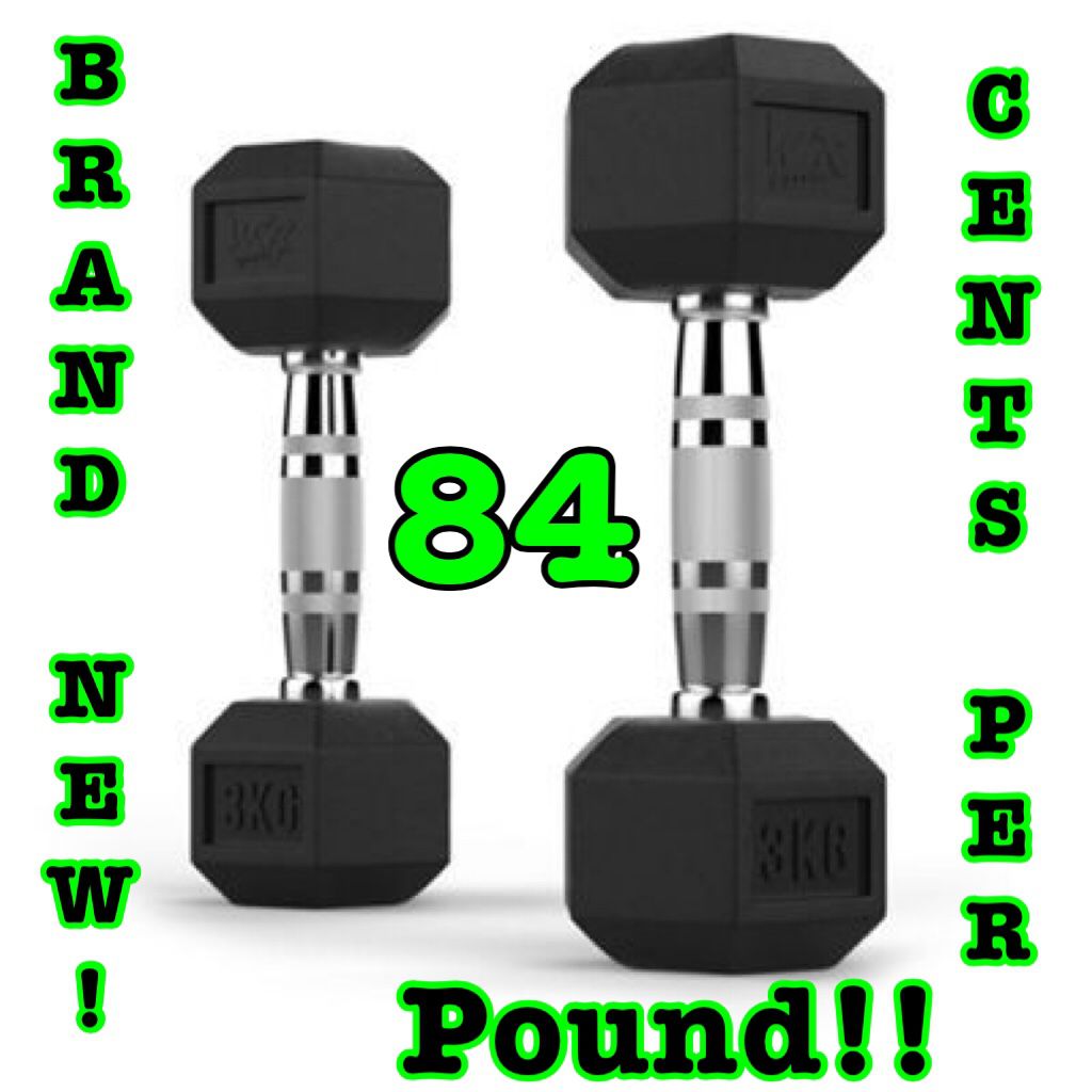 Brand New Rubber Coated Dumbbells!! Best Prices!