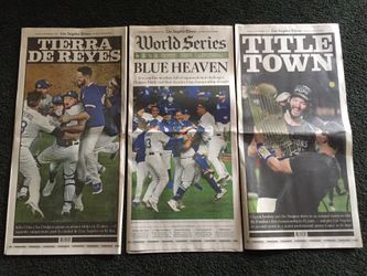 🔥🔥BOTH La times Dodgers World Series Edition Papers🔥🔥
