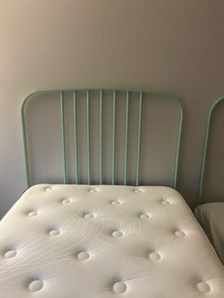 Mint Green Metal Bed Headboard